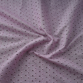  Purple Floral Embroidered Cotton Hakoba Fabric 