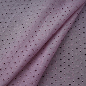  Purple Floral Embroidered Cotton Hakoba Fabric 