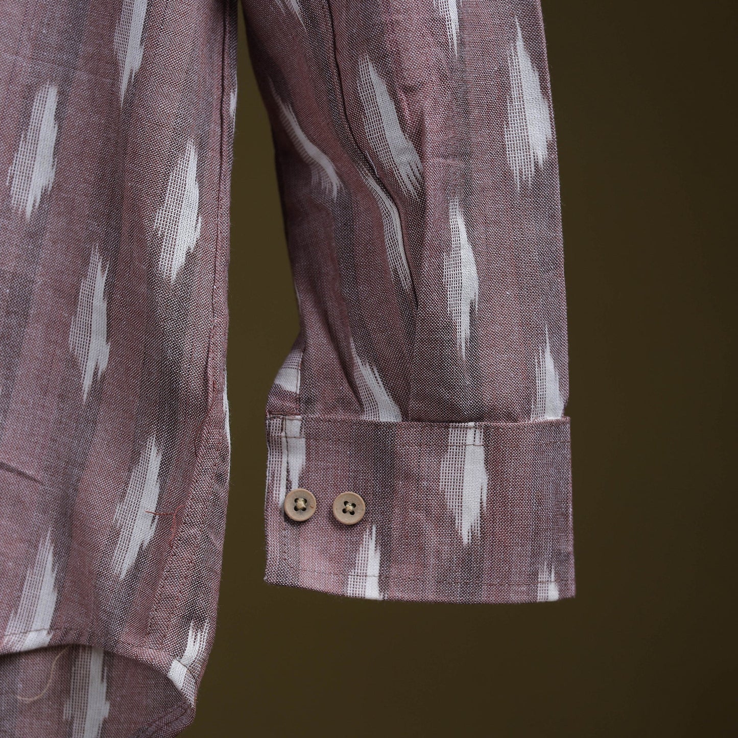 Purple - full sleeve cotton men pochampally ikat shirt 05