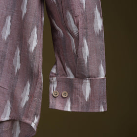Purple - full sleeve cotton men pochampally ikat shirt 05