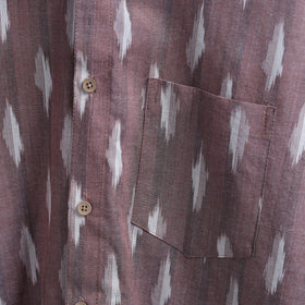 Purple - full sleeve cotton men pochampally ikat shirt 05