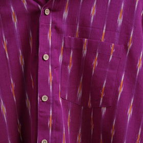 Purple - full sleeve cotton men pochampally ikat shirt 15