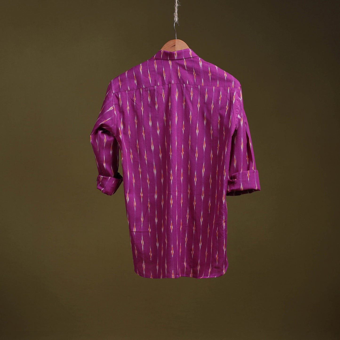 Purple - full sleeve cotton men pochampally ikat shirt 15