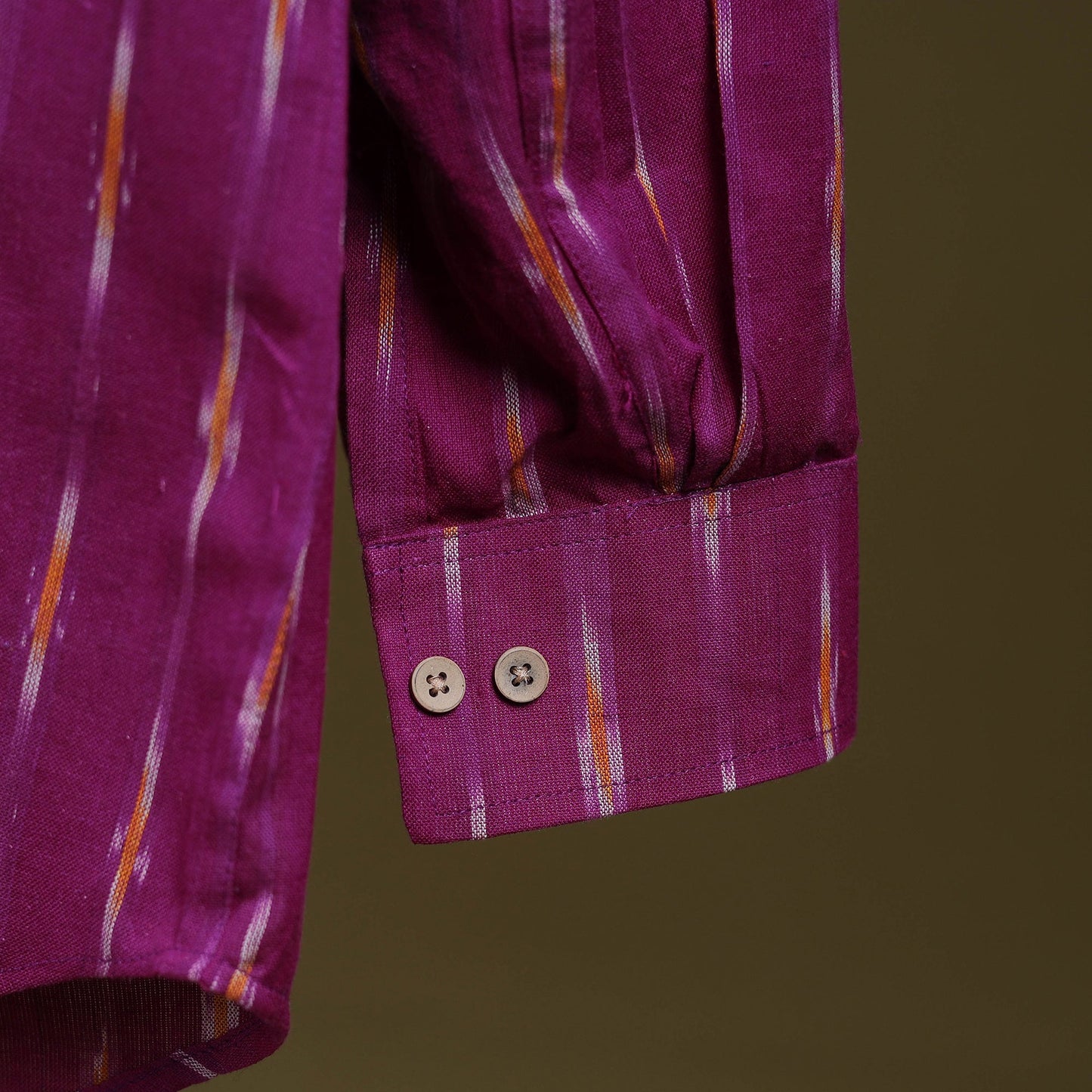 Purple - full sleeve cotton men pochampally ikat shirt 15