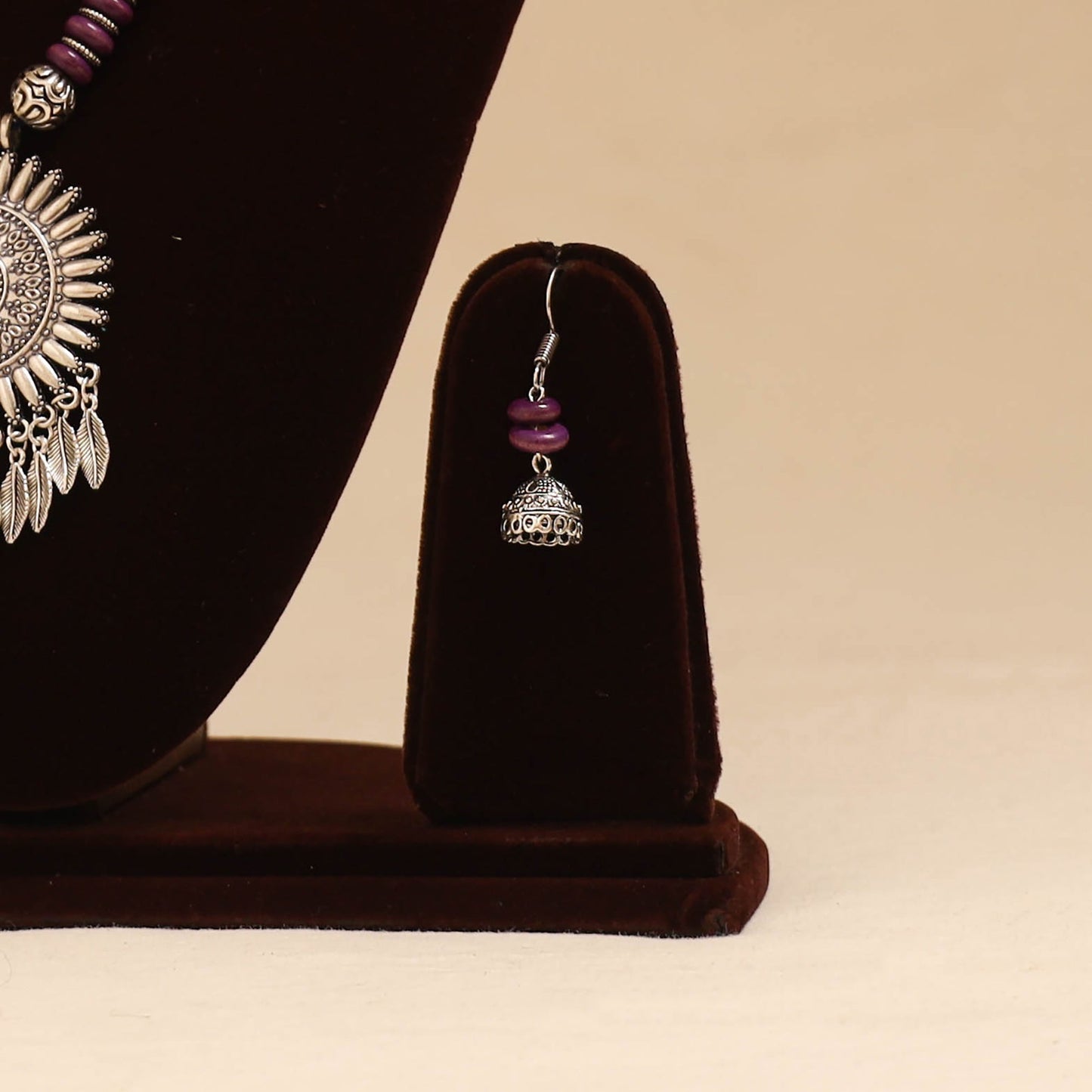 German silver beaded necklace set 43 - handcrafted