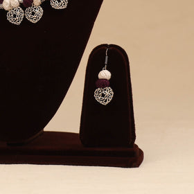 German silver thread beads necklace set 16 - handcrafted