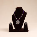 Purple - german silver thread beads necklace set 39