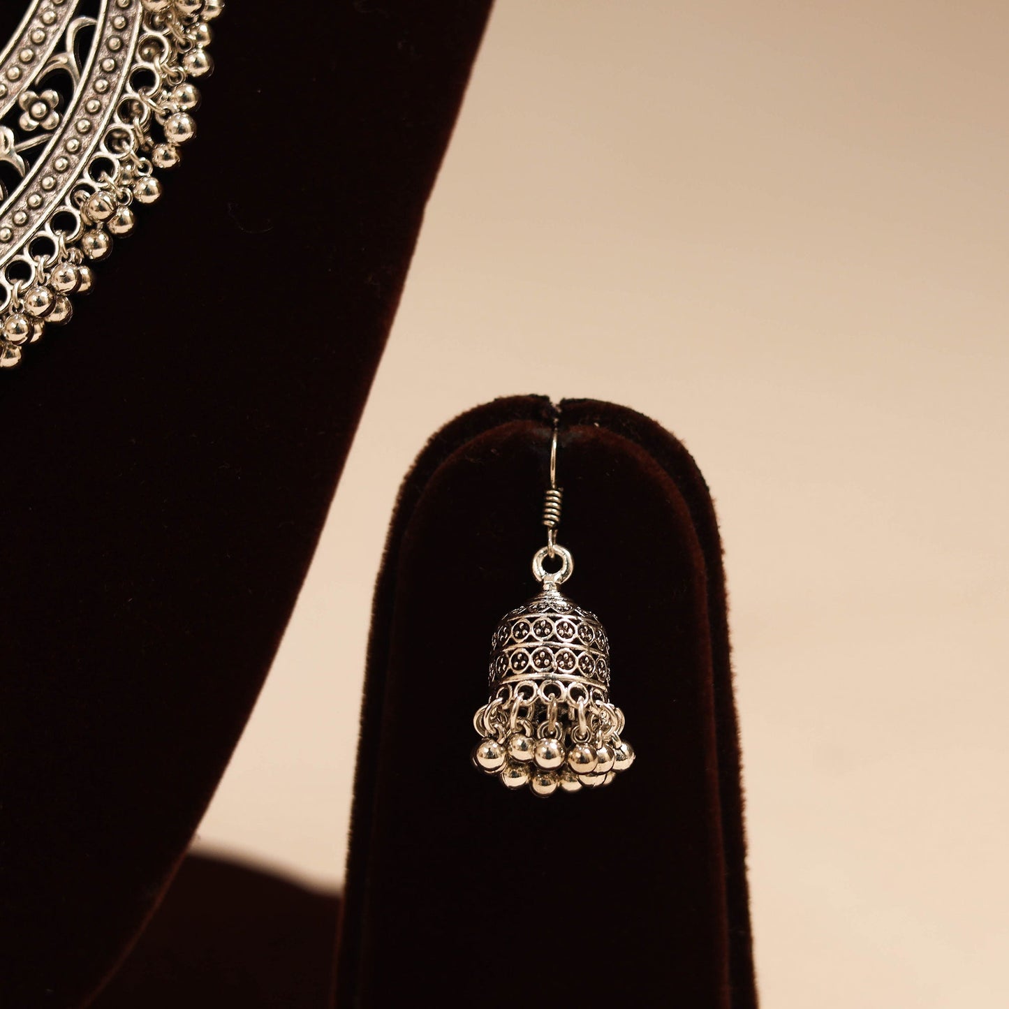 Purple - german silver thread braided necklace set 07