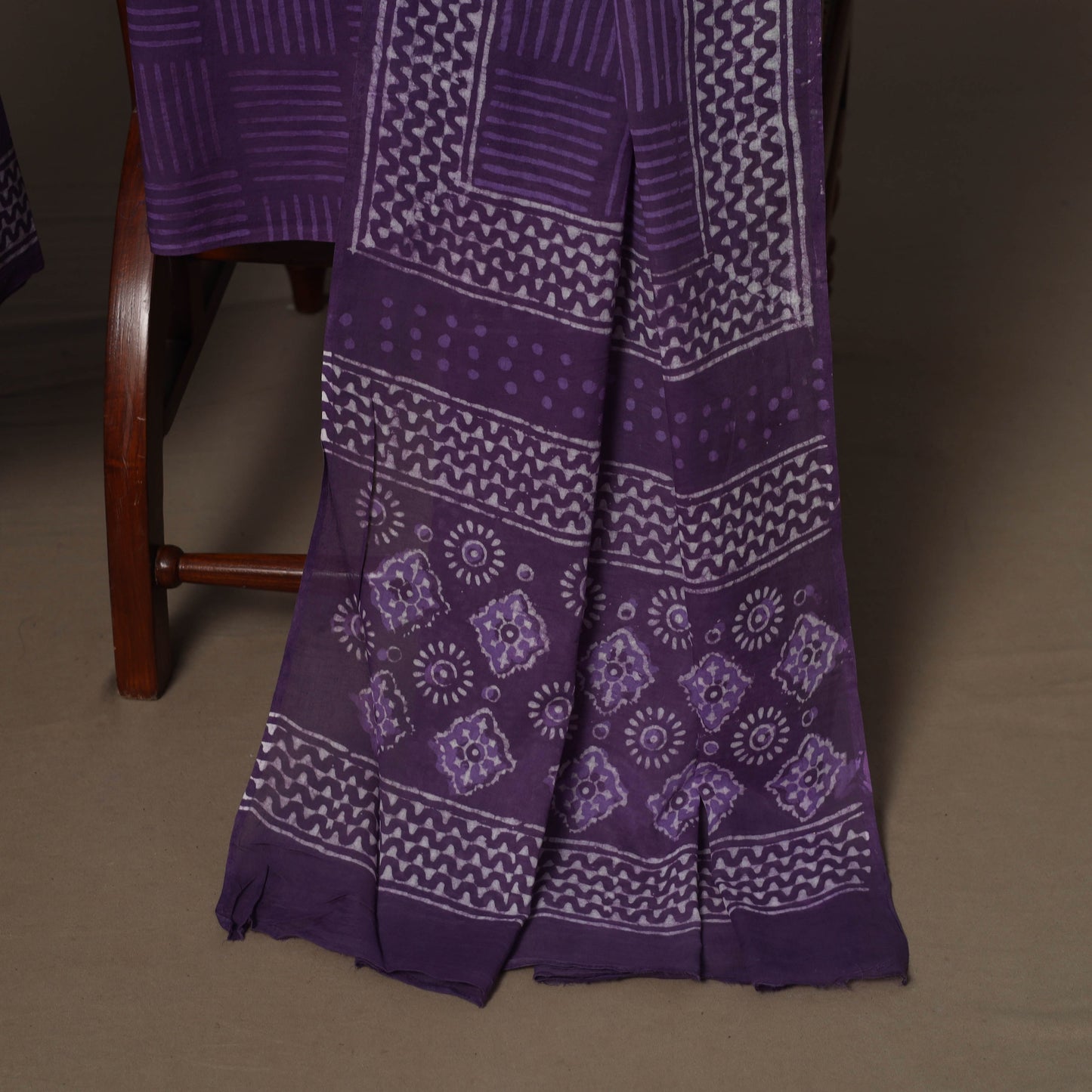 Hand batik cotton 3pc unstitched dress material 50