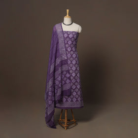 Hand batik cotton 3pc unstitched dress material 50