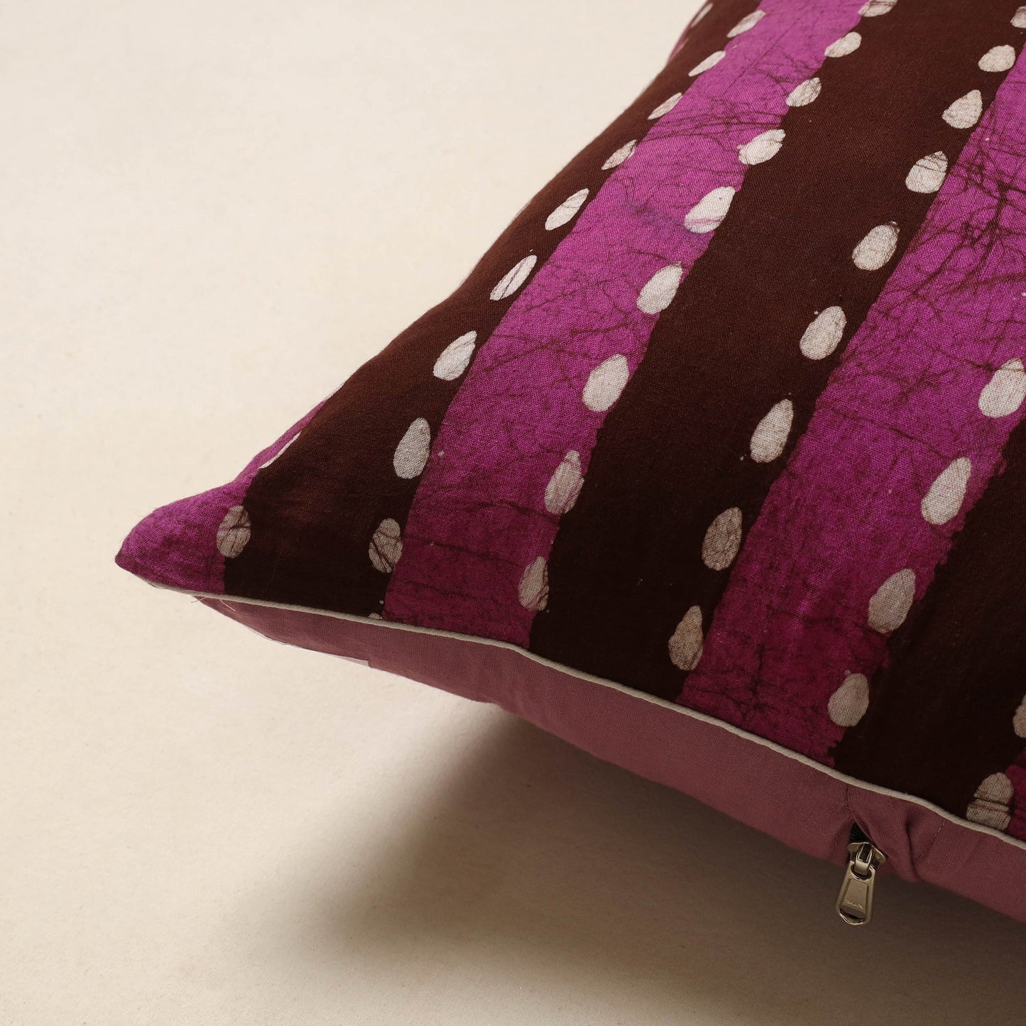 Purple - hand batik cotton cushion cover 27 - handcrafted