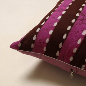 Purple - hand batik cotton cushion cover 27 - handcrafted