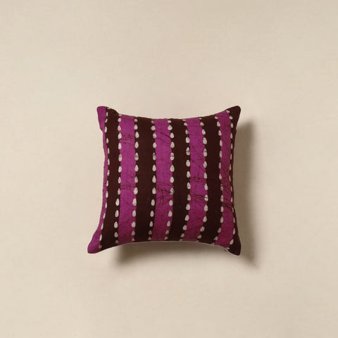 Purple - hand batik cotton cushion cover 27 - handcrafted