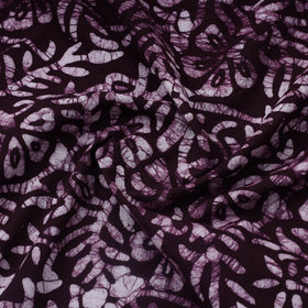 Purple Hand Batik Print Cotton Fabric