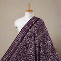 Purple Hand Batik Print Cotton Fabric