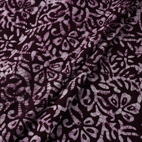 Purple Hand Batik Print Cotton Fabric
