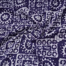 Purple Hand Batik Print Cotton Fabric
