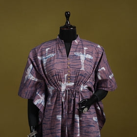 Hand batik cotton medium kaftan 36 - handcrafted