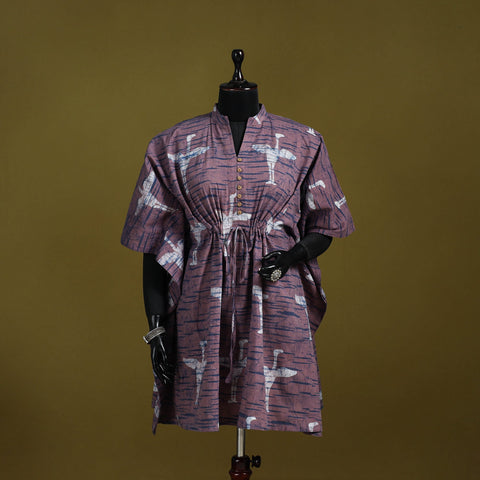 Hand batik cotton medium kaftan 36 - handcrafted