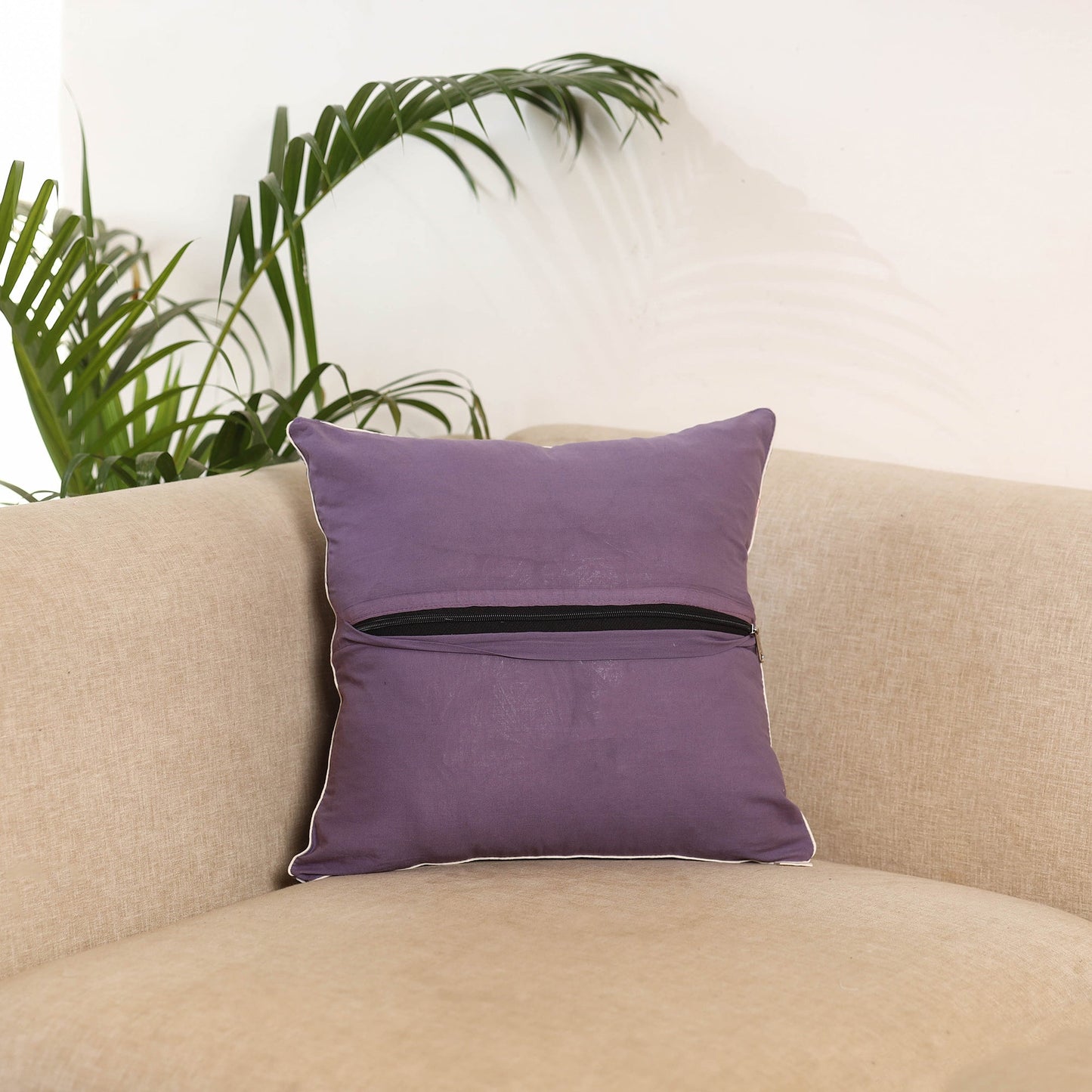 Purple - hand batik cushion cover 12 - handcrafted