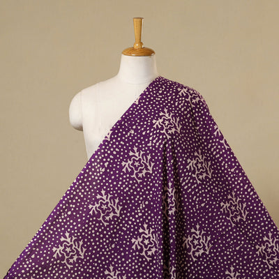 Purple - hand batik cotton fabric 09 - handcrafted