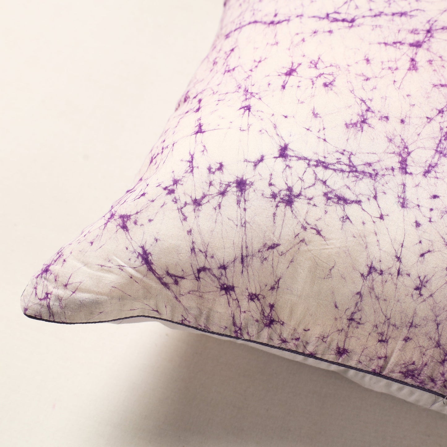 Purple Hand Batik Printed Cotton Cushion Cover