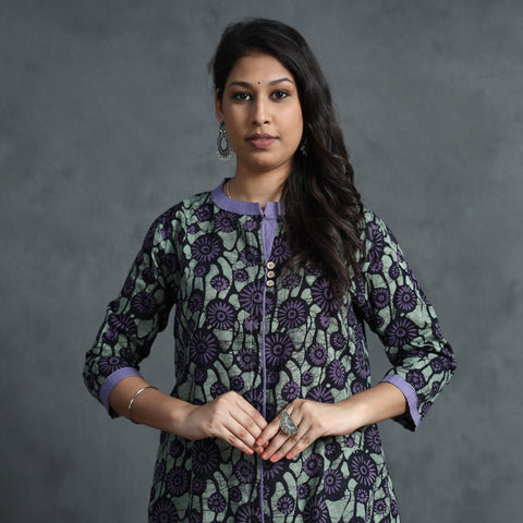 Buy Hand Batik Printed Cotton Kurta for Women