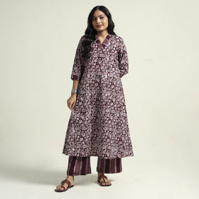 Batik Kurta with Palazzo & Dupatta Set

