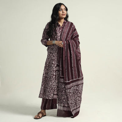 Batik Kurta with Palazzo & Dupatta Set
