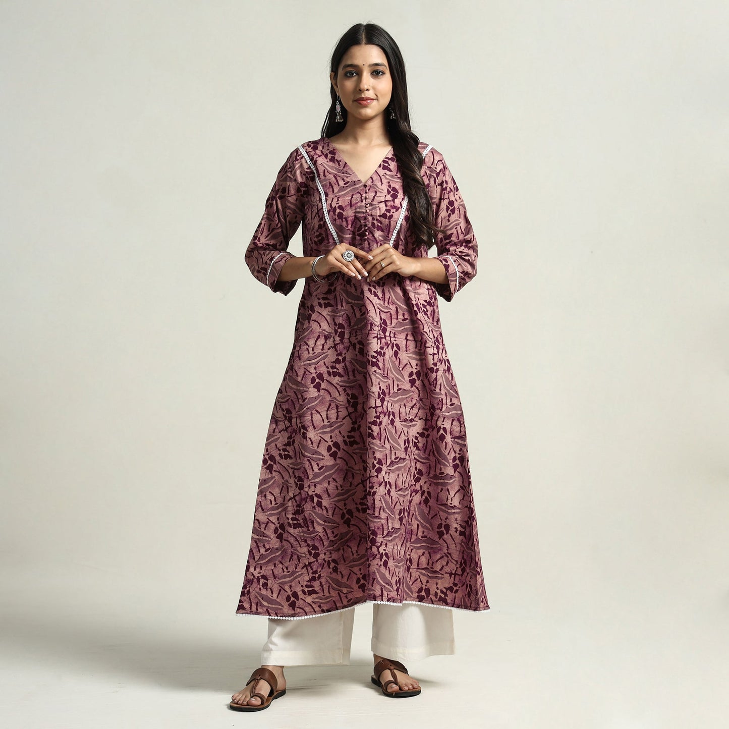  Hand Batik Printed Kurta