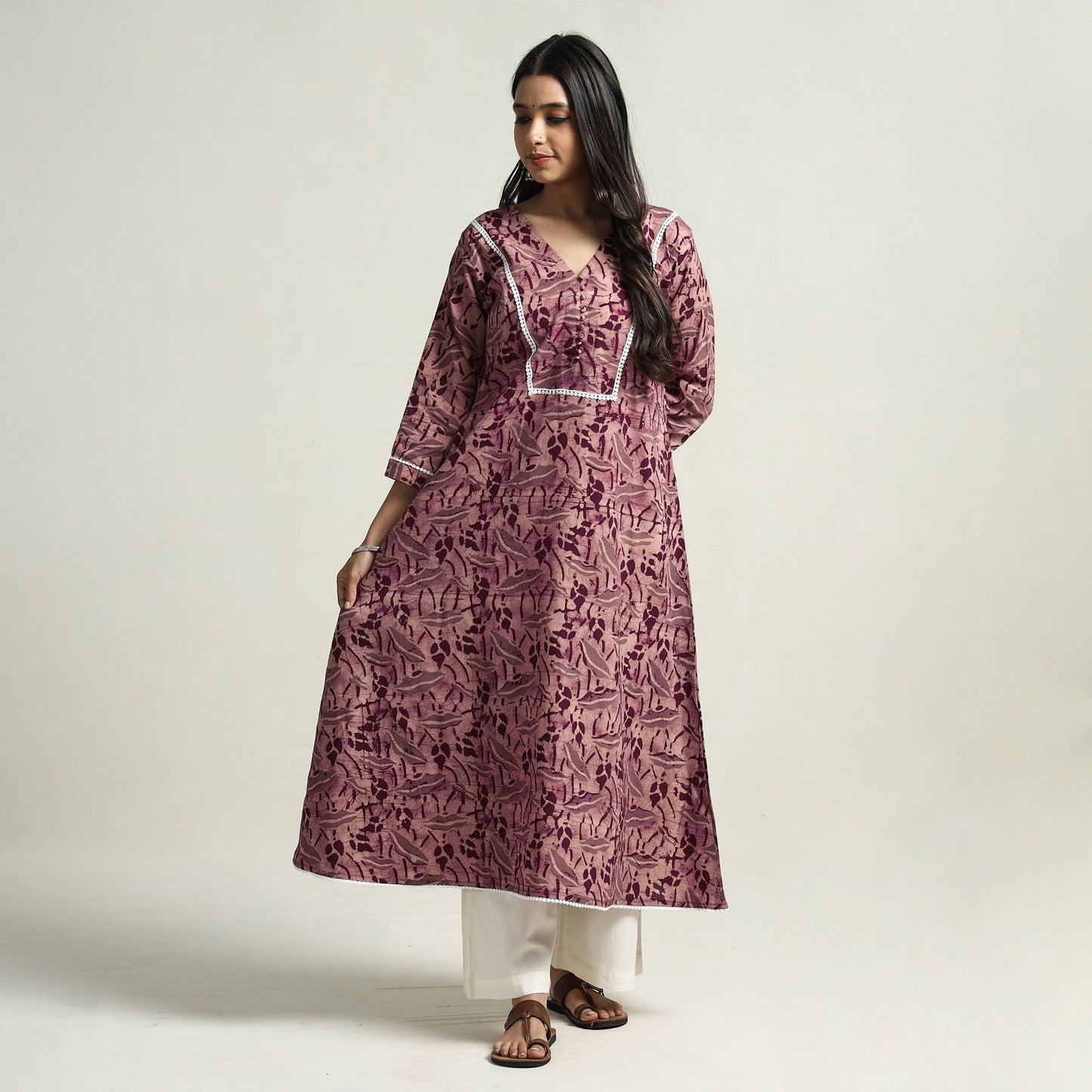  Hand Batik Printed Kurta