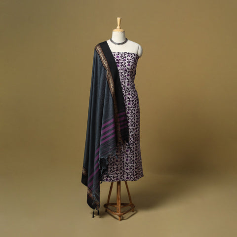 Hand batik cotton 2pc unstitched dress material 27