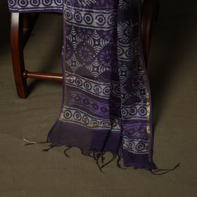 Hand block batik print cotton 3pc unstitched dress material