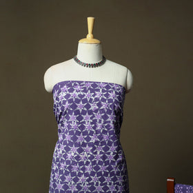 Hand block batik print cotton 3pc unstitched dress material