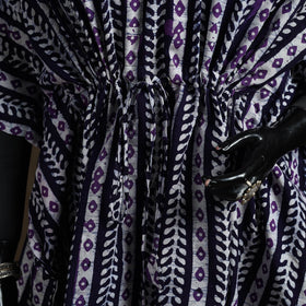 Hand block batik print cotton kaftan (short) 36