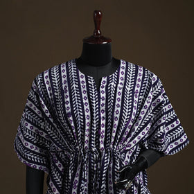 Hand block batik print cotton kaftan (short) 36