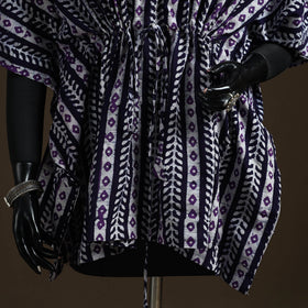 Hand block batik print cotton kaftan (short) 36