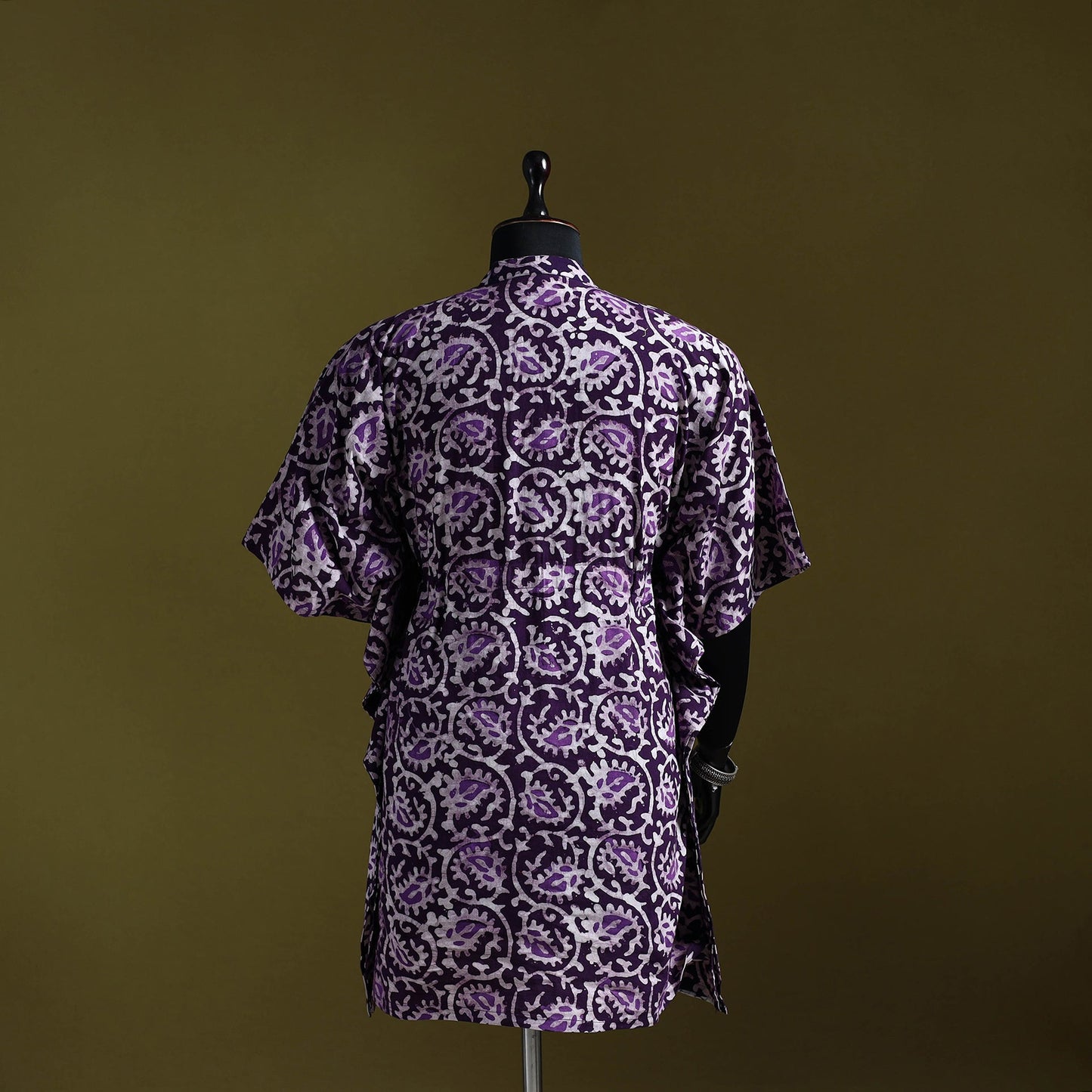 Hand batik cotton medium kaftan 35 - handcrafted