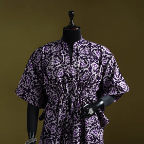 Hand batik cotton medium kaftan 35 - handcrafted