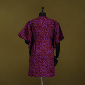 Hand batik cotton medium kaftan 74 - handcrafted