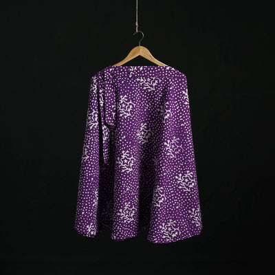 Hand block batik print cotton wrap around skirt 07