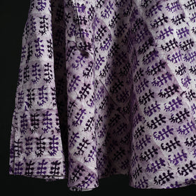 Hand block batik print cotton wrap around skirt 11