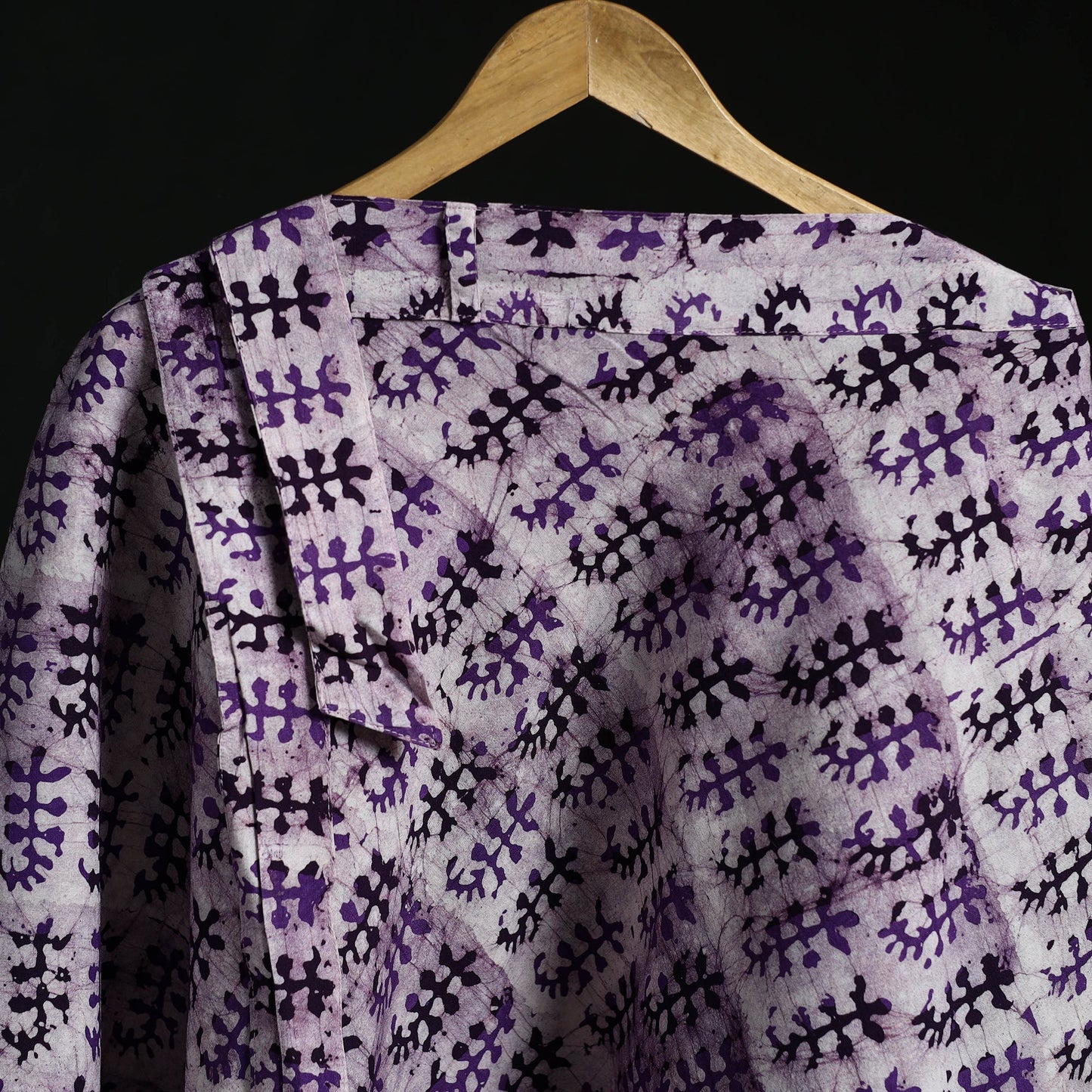 Hand block batik print cotton wrap around skirt 11