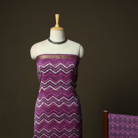 Hand block batik print maheshwari silk 3pc unstitched dress