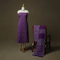 Hand block jaipur print cotton 3pc unstitched dress