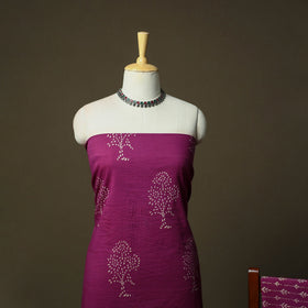 Hand block jaipur print cotton 3pc unstitched dress