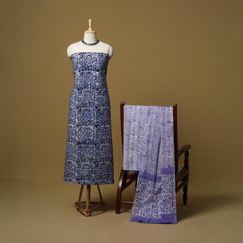 Hand kutch batik cotton 3pc unstitched dress material 30