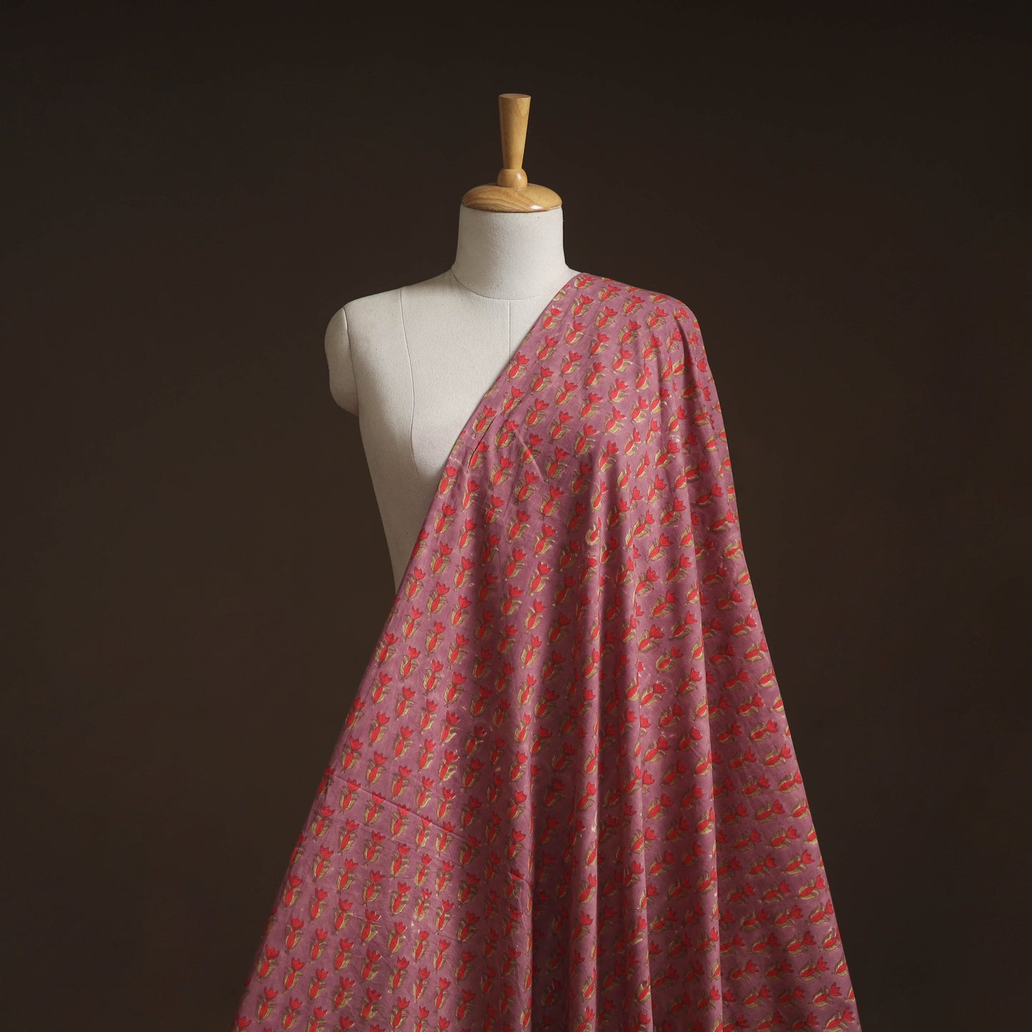 Hand block print cotton sanganeri fabric 02 - handcrafted