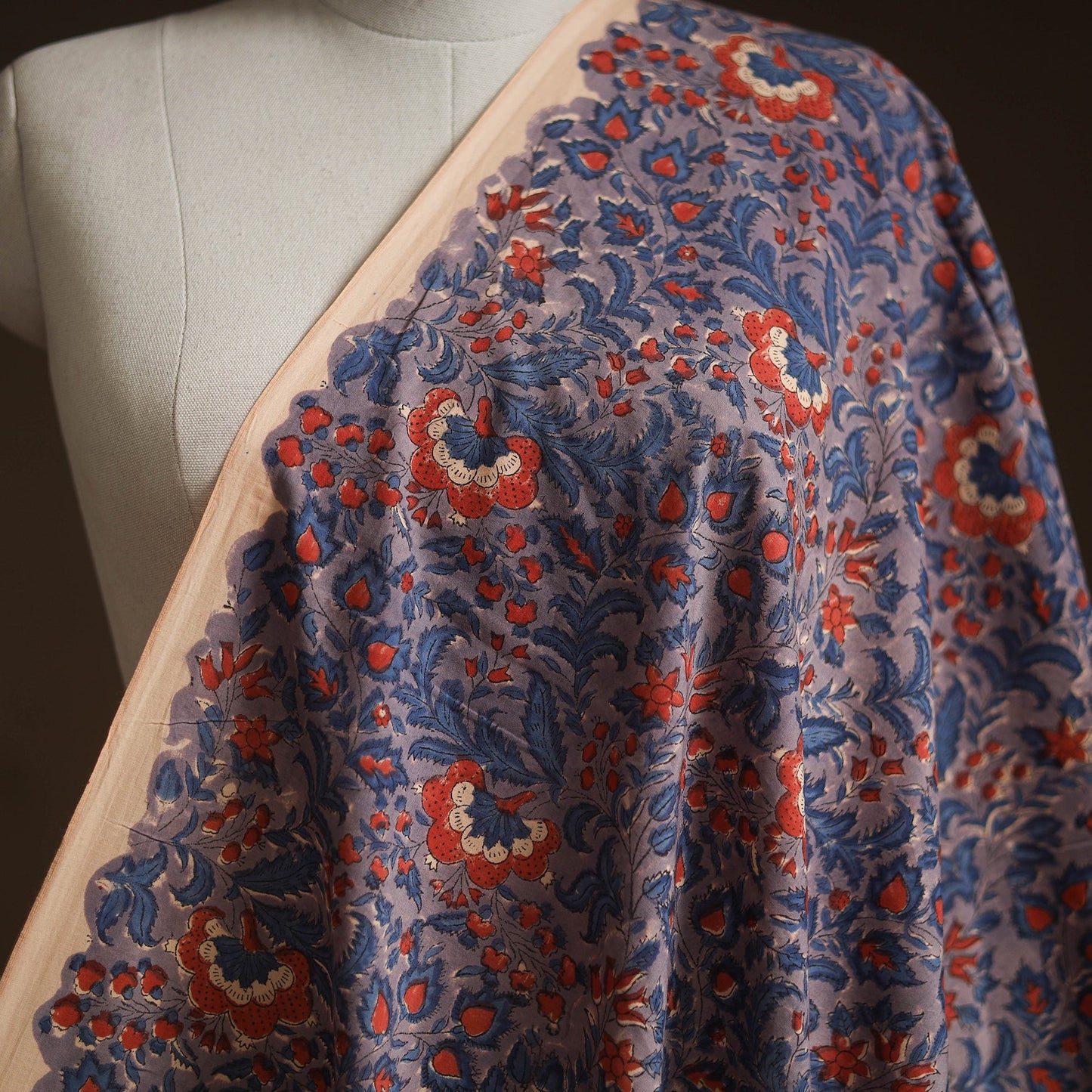 Hand block print cotton sanganeri fabric 10 - handcrafted