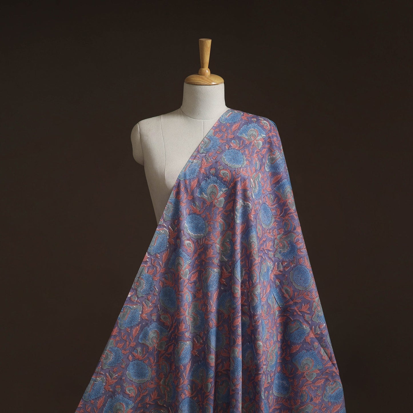 Hand block print cotton sanganeri fabric 16 - handcrafted